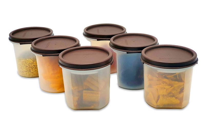 Mahaware Alpha Modular Kitchen Container Set 300ml Set of 6 Brown - Image 1
