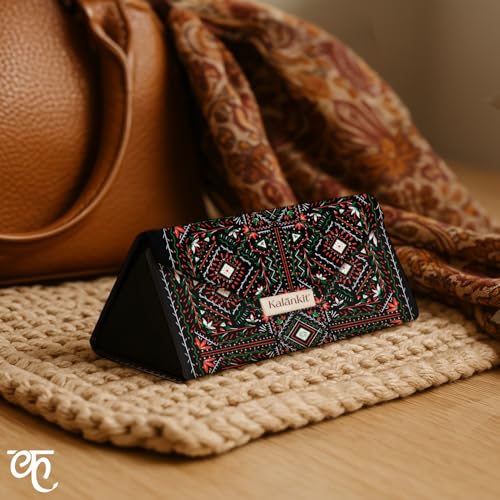 Kalankit Trifold Sunglass Organizer Case | Vegan Leather Eyewear & Specs Case Cover | Magnetic Closure Spectacle Box | Portable Travel Sunglass Holder | Gift for Men & Women - Image 2