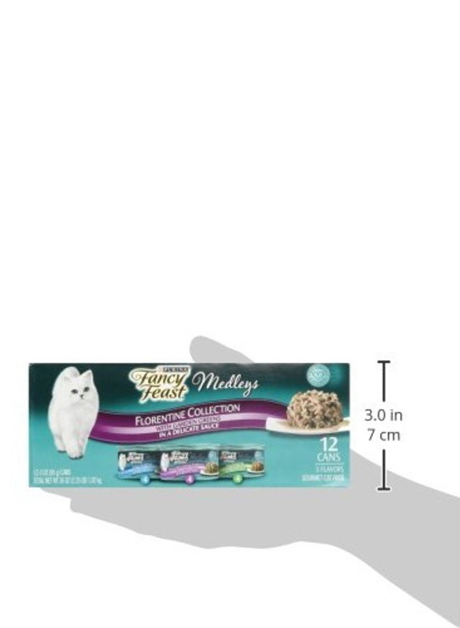 Fancy Feast Purina Wet Cat Food Medleys Florentine Wet Cat Food Variety Pack, 12 Count (Pack of 2) - Image 3