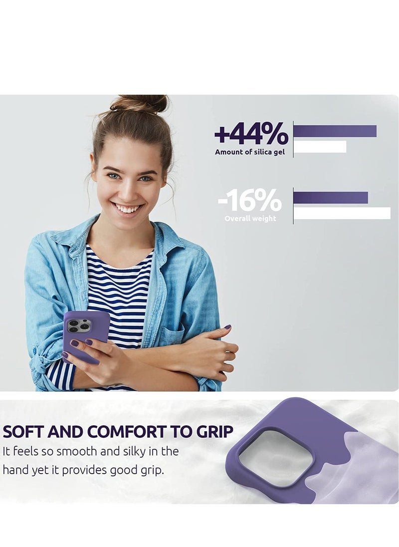 Raxoom 4 in 1 iPhone 14 Pro MAX Case (6.7 inch 2022), Compatible with MagSafe, with 2 Screen Protector + 1 Camera Protector, Silicone Case for iPhone 14 Pro MAX (Purple) - Image 5