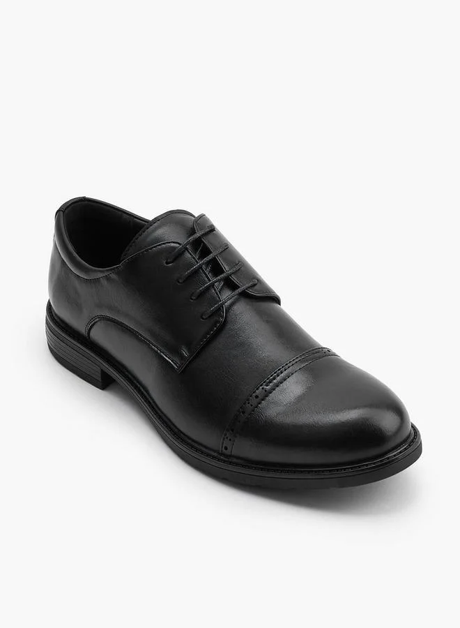 DUCHINI BLACK Men'S Solid Lace-Up Derby Shoes for Men | Best Price UAE