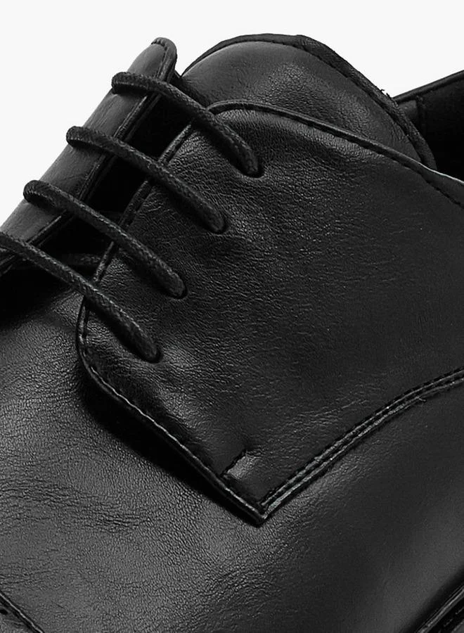 DUCHINI BLACK Men'S Solid Lace-Up Derby Shoes for Men | Best Price UAE