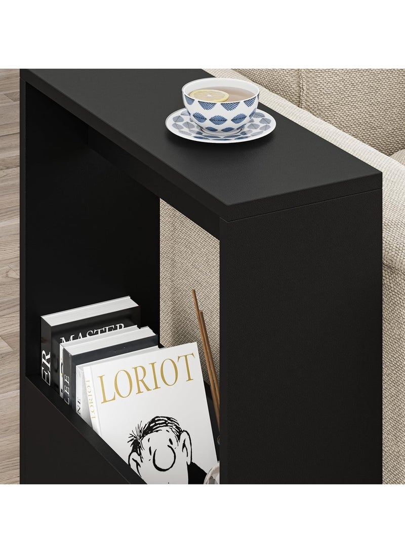 Chulovs 2pcs Chulovs Side Table with Magazine Rack for Living Room and Office -entryway table- Side/End Table - 55 x 20 x 60cm - Image 3