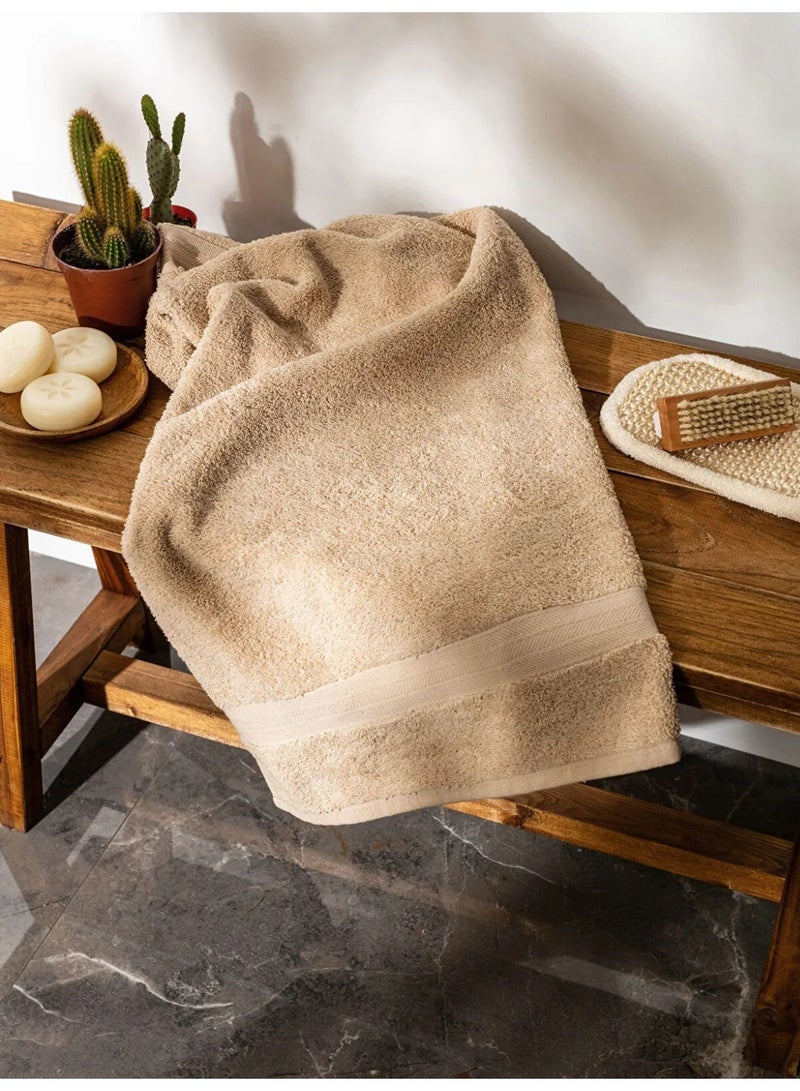 TM HOME Luxury Hotel Bath Sheet – 100% Natural Cotton – Coffe Color – 200*100Ultra-Soft, Highly Absorbent & Quick-Dry – Premium Towel with Hotel-Grade Quality - Image 2