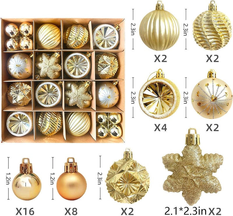 klarako Christmas Tree Decorations Christmas Balls Christmas Ornaments Balls for Family Holiday Wedding Party Xmas Tree Hanging Decoration - Image 3