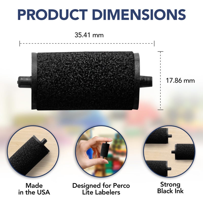 Perco Lite Pricing Gun Labeler Ink Rolls - Preferred Replacement Inkers for Perco Lite Price Tag Gun, Easy & Convenient Messy Free Ink Refill Even for Beginners (Pack of 10 Inkers) - Image 3