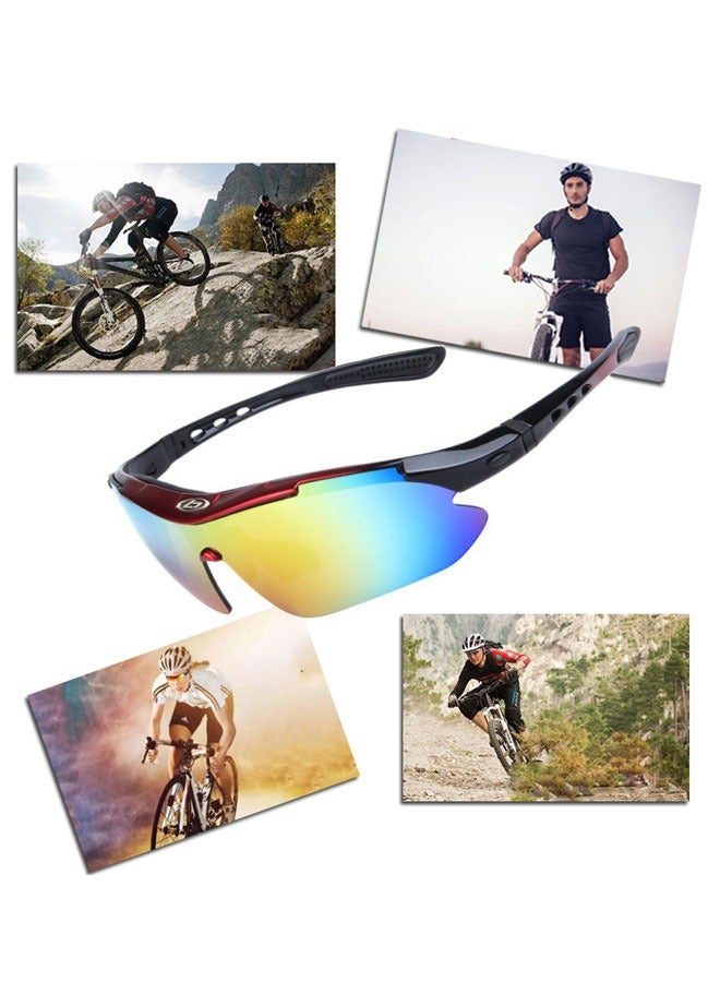 وهاواي Polarized Sports Sunglasses for Men Lightweight with 5 Interchangeable Lenses for Outdoor Cycling Running Driving Fishing Golf Climbing Sports. - Image 5