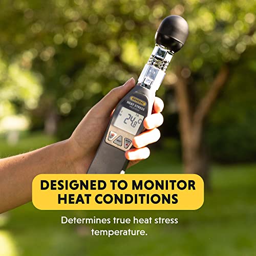 General Tools جهاز قياس الإجهاد الحراري المحمول #WBGT8758، من 32° إلى 122° فهرنهايت، من 0 إلى 100% رطوبة نسبية، كرة نحاسية سوداء بحجم 35 × 40 مم - Image 2