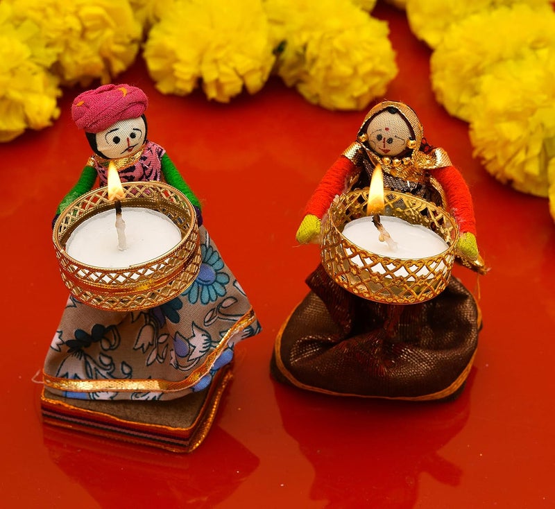 Pride Store tealight Candle Holder for Home Decor Gift Corporate Gifts Art from Jaipur Handmade tealight Candle Holder Set - Image 2