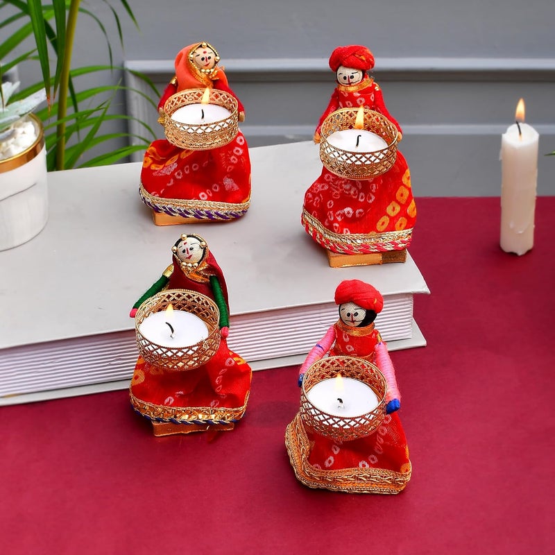 Pride Store tealight Candle Holder for Home Decor Gift Corporate Gifts Art from Jaipur Handmade tealight Candle Holder Set - Image 1