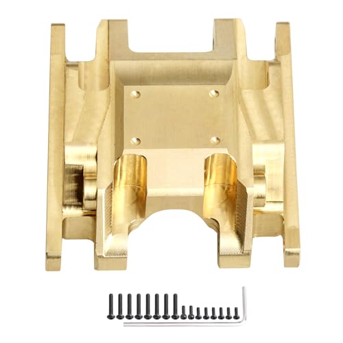 CrazyHobby 66g CrazyHobby Brass Skid Plate Transmission Mount Heavy Duty for TRX4M K10 High Trail F150 Bronco Defender 118 Crawler Car Upgrades Gold - Image 1