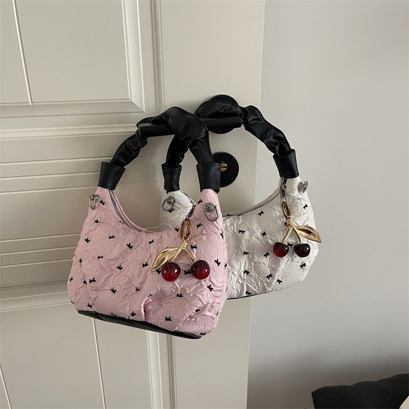 Cute Bow Crossbody Bag - 2026 New Style, Pleated Shoulder Bag - Image 2