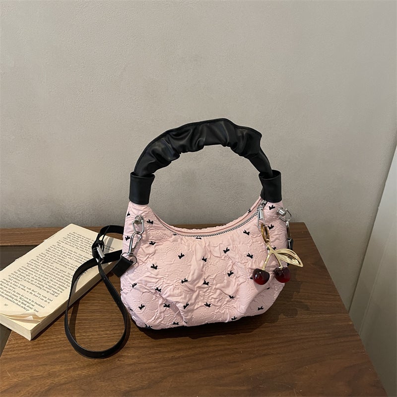 Cute Bow Crossbody Bag - 2026 New Style, Pleated Shoulder Bag - Image 3