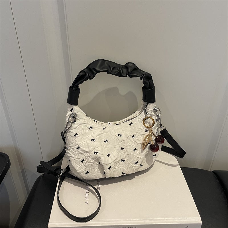 Cute Bow Crossbody Bag - 2026 New Style, Pleated Shoulder Bag - Image 4