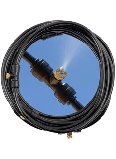 Rechargeable Outdoor Misting Rope, Up to 25 FT + 6 Mister Nozzles, NO Water Hose or Power Source Needed, Misters for Outside Patio or Misters for Reptiles Water Mister