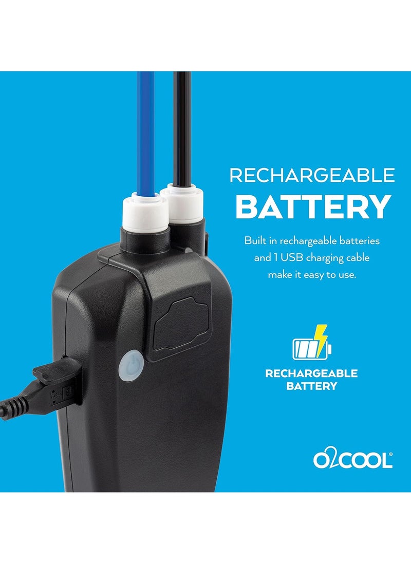 O2COOL - Rechargeable Outdoor Misting Rope, Up to 25 FT + 6 Mister Nozzles, NO Water Hose or Power Source Needed, Misters for Outside Patio or Misters for Reptiles Water Mister - Image 1