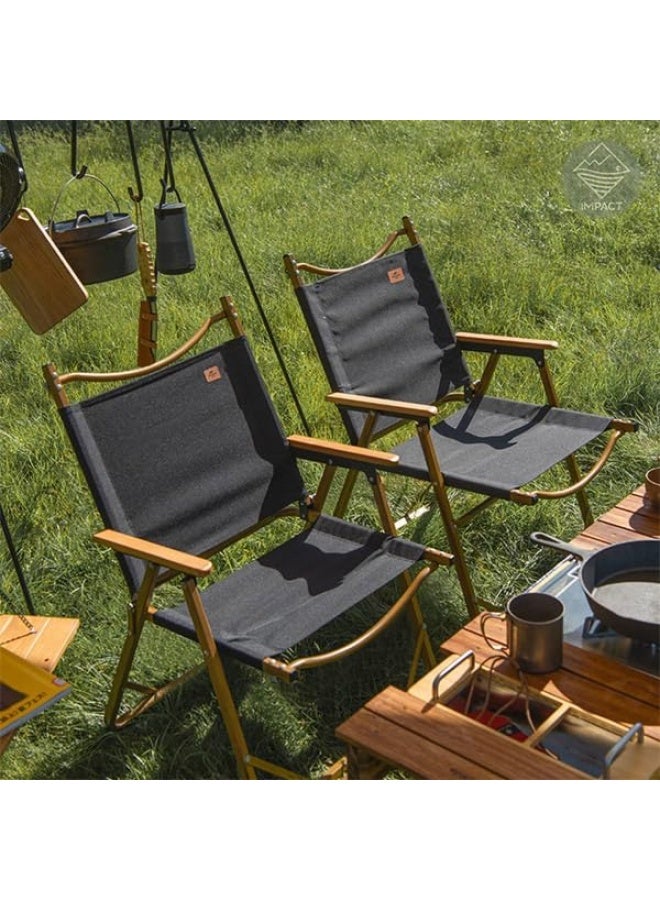 Naturehike Mw02 Outdoor Folding Chair | Aluminum Alloy, Lightweight Camping Chair | Supports 265 Lbs, Foldable, Easy To Store | Walnut Color - Image 3