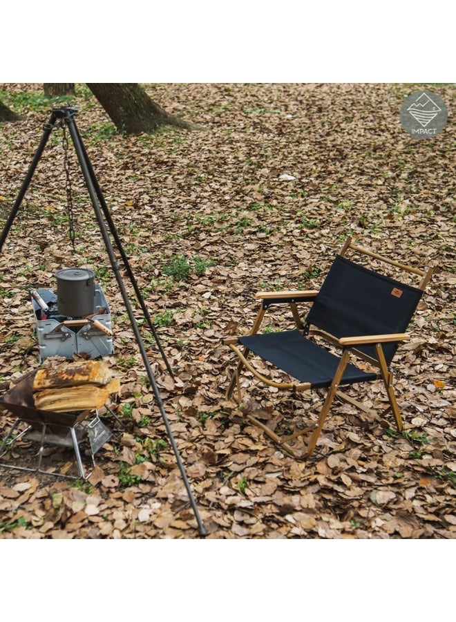 Naturehike Mw02 Outdoor Folding Chair | Aluminum Alloy, Lightweight Camping Chair | Supports 265 Lbs, Foldable, Easy To Store | Walnut Color - Image 2