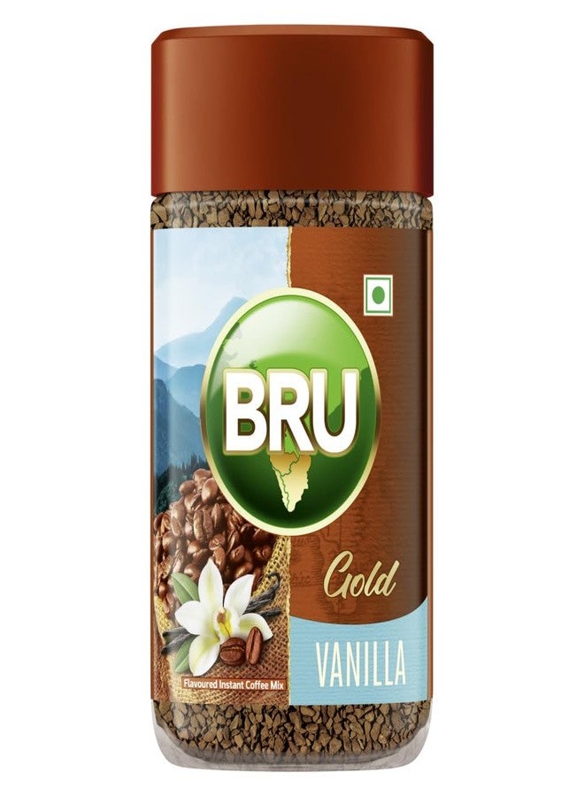 Bru Gold Vanilla Granule Bottle 55 Gram|Flavoured Instant Coffee|Flavourful Twist To Your Everyday Coffee|Made With Freeze-Dried Coffee|Makes 40 Cups - Image 1