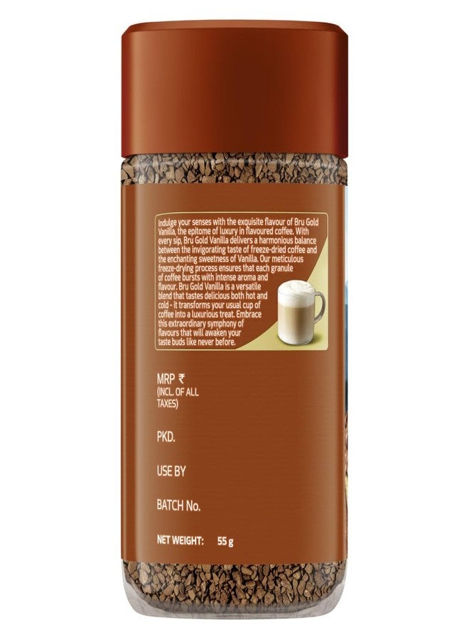 Bru Gold Vanilla Granule Bottle 55 Gram|Flavoured Instant Coffee|Flavourful Twist To Your Everyday Coffee|Made With Freeze-Dried Coffee|Makes 40 Cups - Image 3