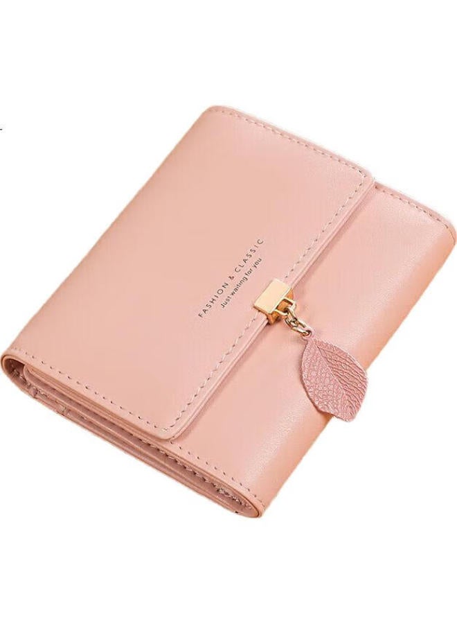 Viney Leather Women'S Wallet, Short Foldable Design, Multiple Card Slots, Light Luxury, Multifunctional, Large Capacity, Student Coin Purse - Image 1