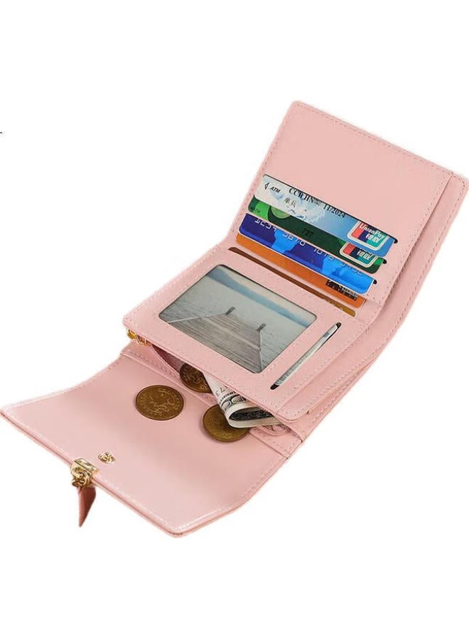 Viney Leather Women'S Wallet, Short Foldable Design, Multiple Card Slots, Light Luxury, Multifunctional, Large Capacity, Student Coin Purse - Image 3