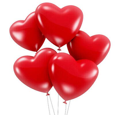 Evisha 50 Pcs Red White and Pink Perfect Heart Shape Latex Balloons| Gift for Valentine| Valentine Gift | Valentines Day Gift |Valentines Day Decoration Items| Party Decoration Items - Image 2