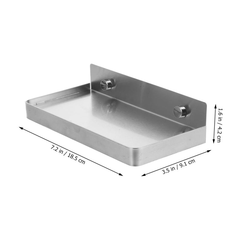 Stainless Steel Wall Mount Phone Shelf Bathroom Floating Organizer Holder - Image 4