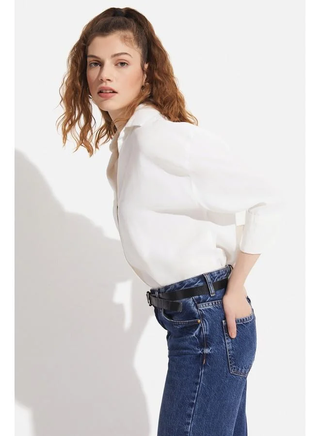 JUNE June Women Viscose Blend Regular Fi Woven Shirt White
