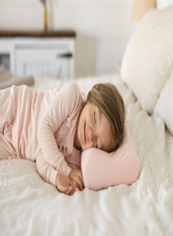 Tiny Twinkle Toddler Pillow with Fitted Pillowcase | Ergonomic Shape with Resilient, Cloud-Like Memory Foam for Comfortable Sleeping | Kids Travel Pillows (Pink) - Image 2