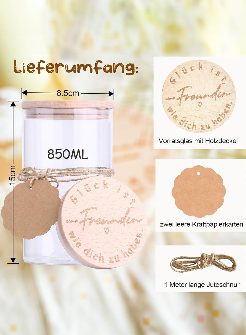 GOOGO Personalised Memento Custom Sweetie Stash Glass Jar - For Birthday, Thank You, Wedding - Image 2