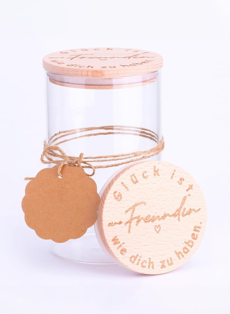 GOOGO Personalised Memento Custom Sweetie Stash Glass Jar - For Birthday, Thank You, Wedding - Image 1