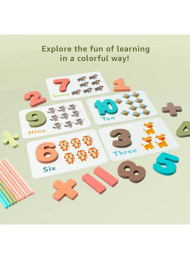 Cubelelo Cubelelo Maths Learning Kit | Learn Math & Counting with Flashcards and Numbers | Wooden Arithmetic Interactive Educational Fun Activity Kit for Kids Ages 3 and Up (Multicolor)  - Image 2