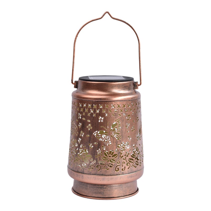 Bronze Iron Butterfly Solar Light for Villa Garden Hollow Projection Landscape Hanging Lamp - Image 2