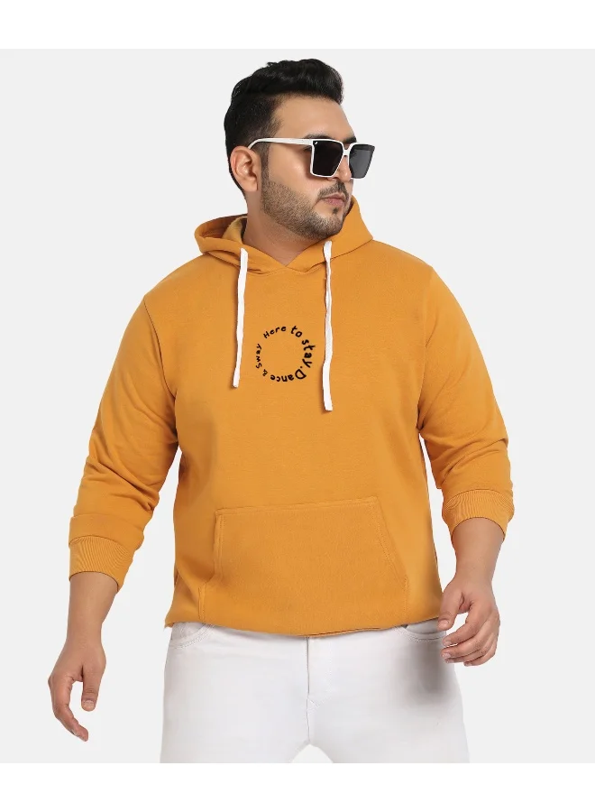 Instafab Plus Instafab Plus Men's Mustard Yellow Earth Dance Hoodie