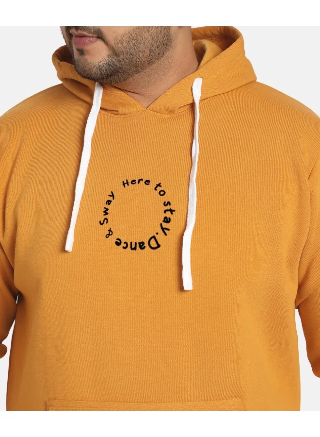 Instafab Plus Instafab Plus Men's Mustard Yellow Earth Dance Hoodie