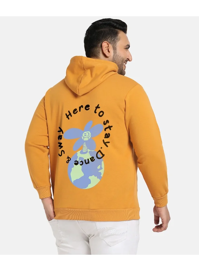 Instafab Plus Instafab Plus Men's Mustard Yellow Earth Dance Hoodie