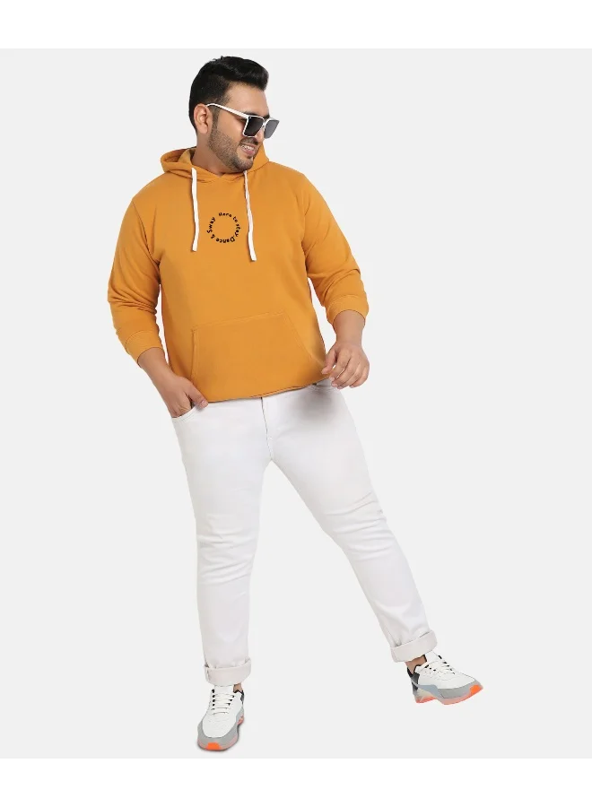 Instafab Plus Instafab Plus Men's Mustard Yellow Earth Dance Hoodie