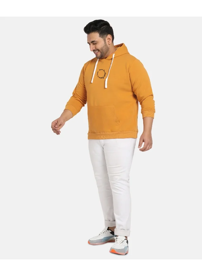 Instafab Plus Instafab Plus Men's Mustard Yellow Earth Dance Hoodie