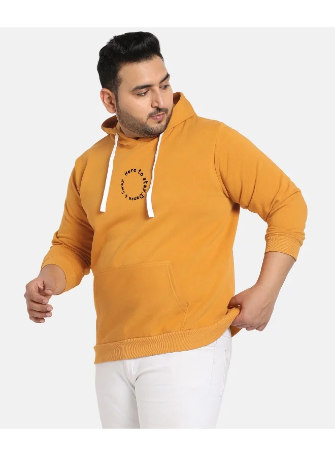 Instafab Plus Instafab Plus Men's Mustard Yellow Earth Dance Hoodie