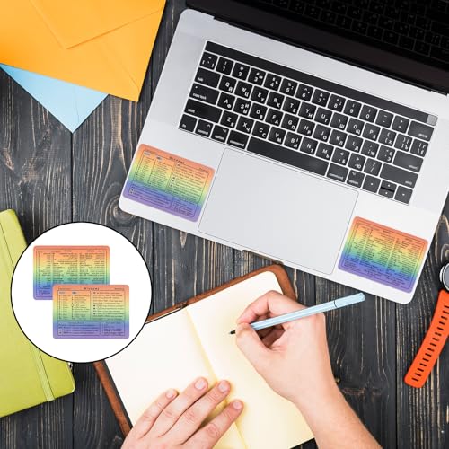 LLOUSSAK 4pcs Windows Shortcut Sticker, Excel Cheat Sheet, Shortcut Stickers for Laptop, Reference Guide Keyboard Shortcut Sticker, Laptop Keyboard Stickers, Keyboard Shortcuts Cheat Sheet(Gradient) - Image 4