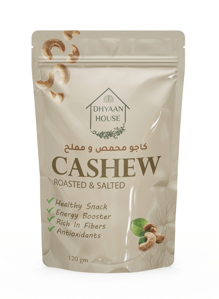 Dhyaan House Roasted & Salted Cashew - 120 gm  - Image 1