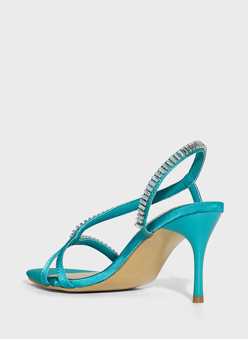 Ella Limited Edition Pointy Toe  Embellished Heel Sandal