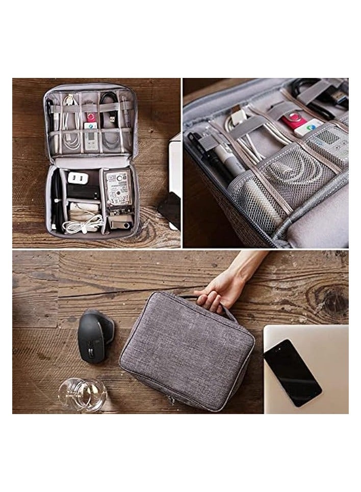 Cool Baby Electronic Accessory Bag Travel Cable Organizer Universal Waterproof Portable Cable Organizer for Adapter Memory Cards USB Cable - Image 3