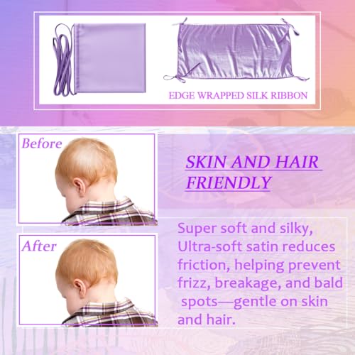 Okueejur 2 Pcs Satin Bassinet Sheet Baby Hair Protect Soft Silk Feeling Sheet Baby Bassinet for Rectangle Cradle Pad Mattress Newborn Infant (Pink+Purple) - Image 5