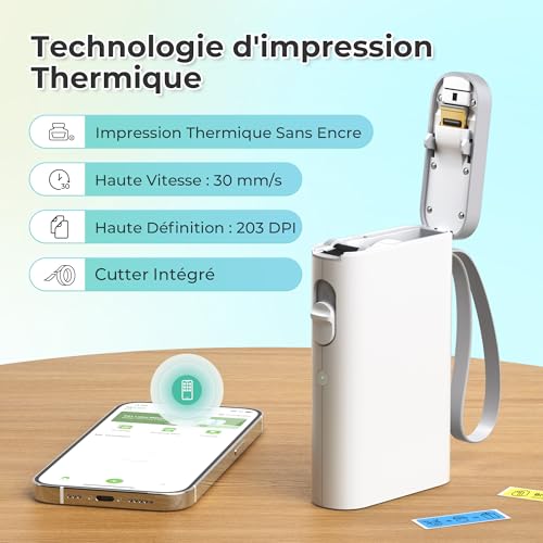 Nelko Label Maker Machine with Tape, P21 Bluetooth Label Printer, Wireless Mini Label Makers with Multiple Templates for School Office Home, White - Image 5