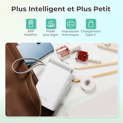 Nelko Label Maker Machine with Tape, P21 Bluetooth Label Printer, Wireless Mini Label Makers with Multiple Templates for School Office Home, White - Image 4