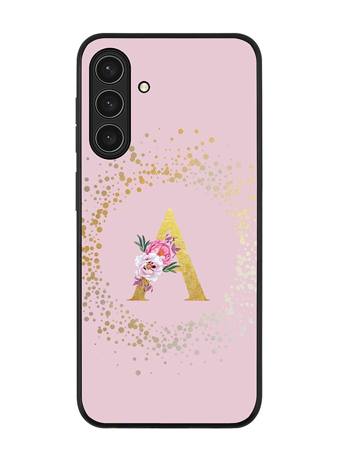 Stylizedd For Samsung Galaxy A17 / A17 4G Case,Slim fit Camera Protection, Shockproof Thin Phone cover  - Custom Monogram Floral - A  (Pink )