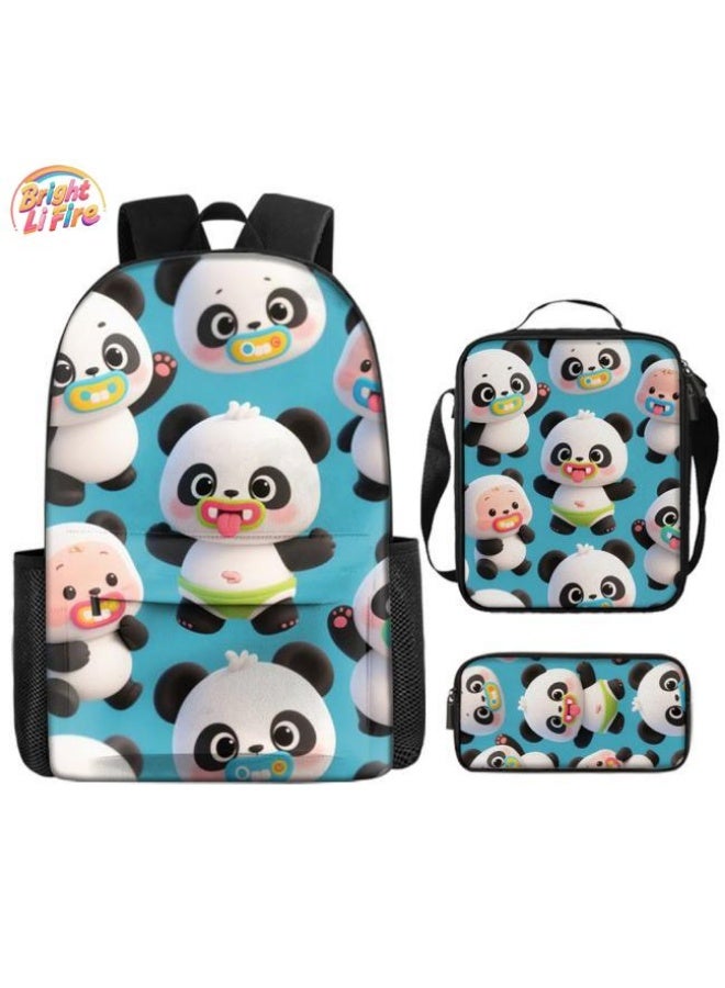 Bright Li Fire Cute cartoon bag set | shoulder + handbag + stationery bag | school season/holiday gift hot recommendation  - Image 1