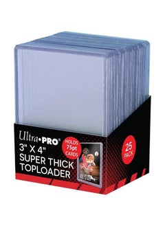 Ultra Pro Ultra Pro 3 x 4 Super Thick Baseball Card Toploaders,Polyvinyl Chloride, Holds 75pt Cards (Pack of 25)  - Image 2